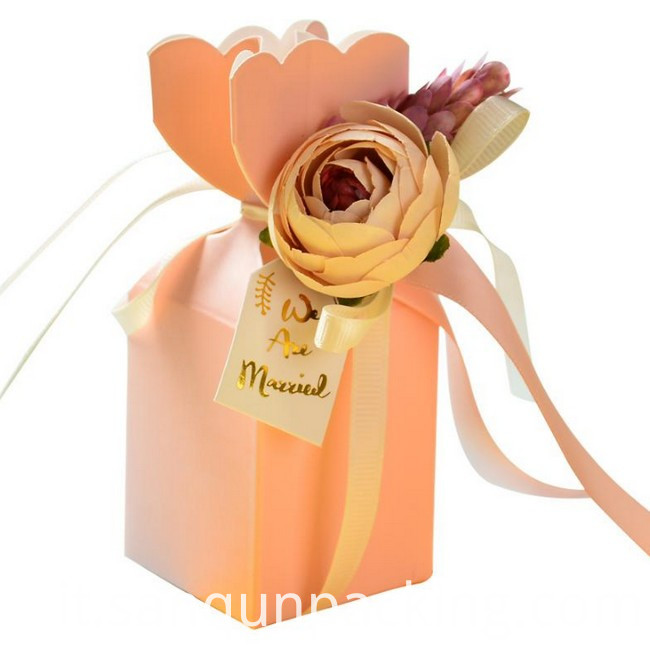 Scatola di caramelle da sposa rosa Pink Wedding Candy Box